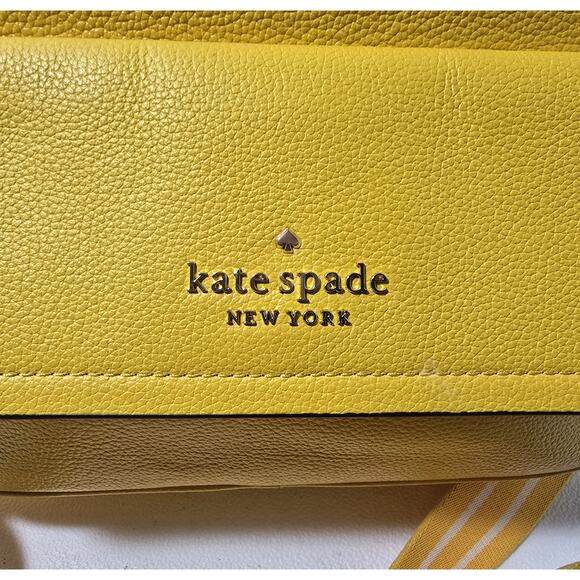 Kate Spade New York Rosie Pebbled Camera Bag Crossbody Yellow - Picture 2 of 13